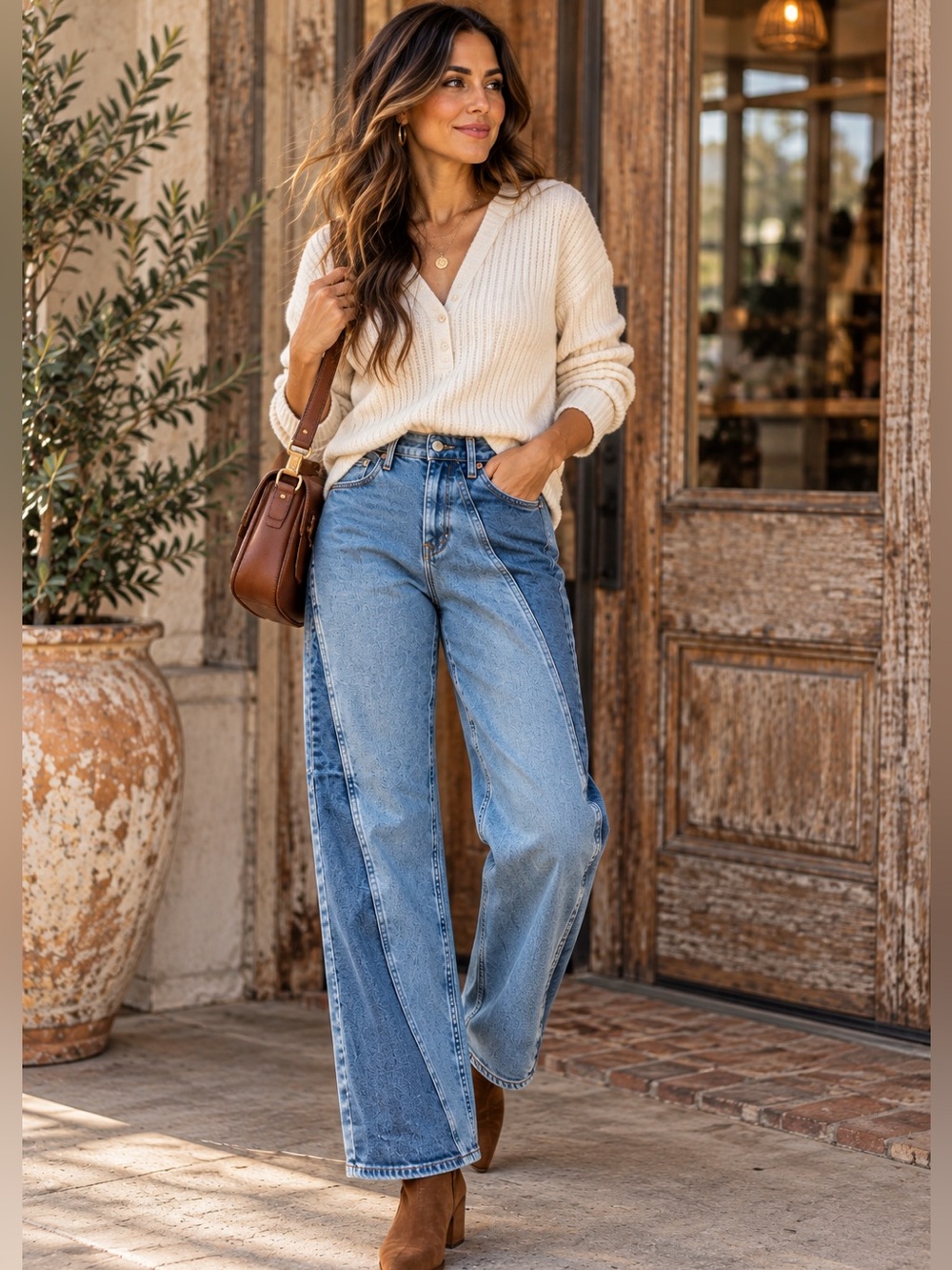 Dear John Holly High Rise Straight Leg Jeans Limerial Two Tone 30 NWT